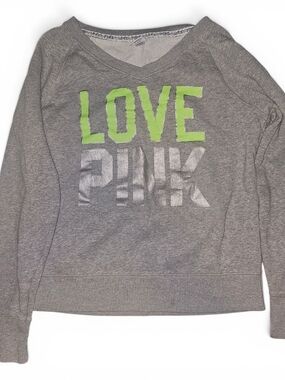 PINK Victoria's Secret 'LOVE PINK' Crewneck Sweatshirt -EUC RARE HTF